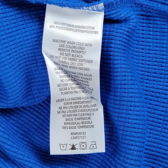 Calvin Klein Women's Waffle Knit Blue 3/4 Zip Long Sleeve Size Small New - Picture 9 of 9